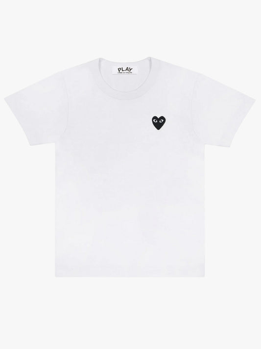 Comme Des Garcons Play Black Heart Logo T-Shirt White
