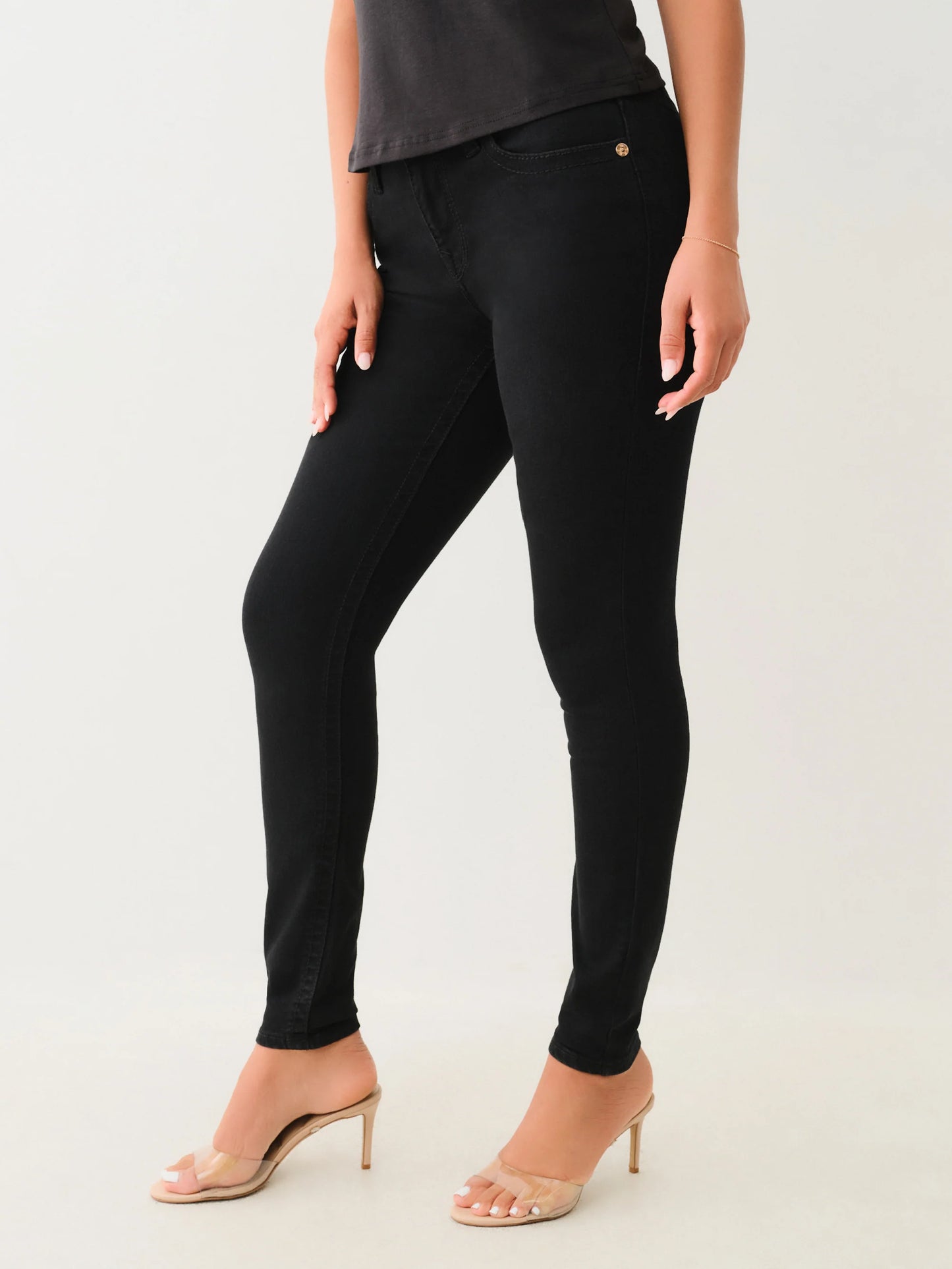 True Religion Jennie Big T Mr Lurex Skinny  Black Rinse