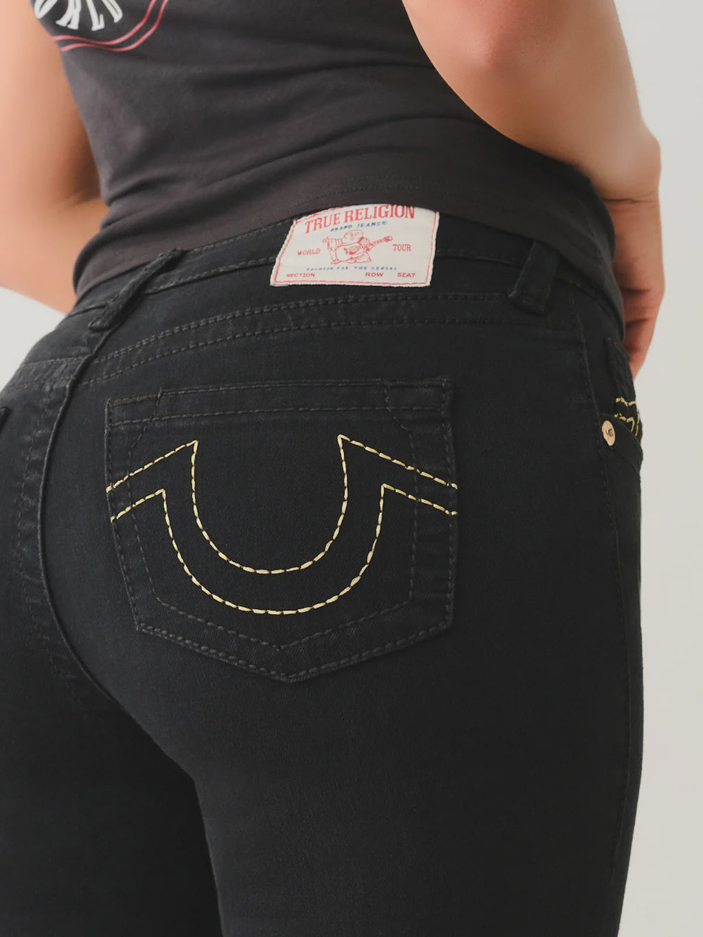 True Religion Jennie Big T Mr Lurex Skinny  Black Rinse
