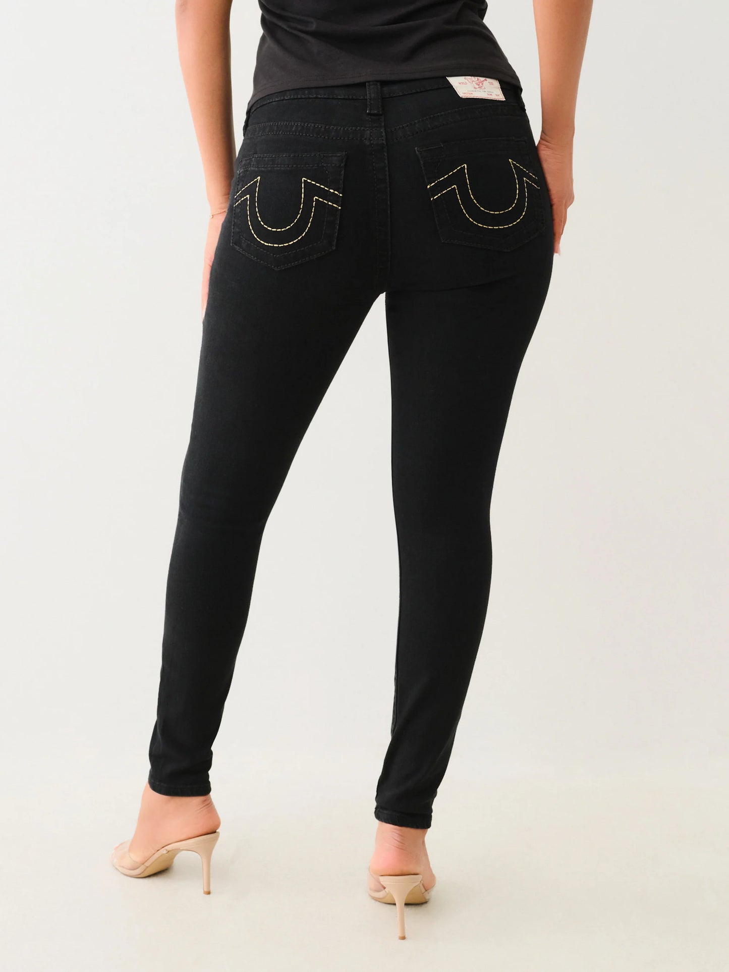 True Religion Jennie Big T Mr Lurex Skinny  Black Rinse