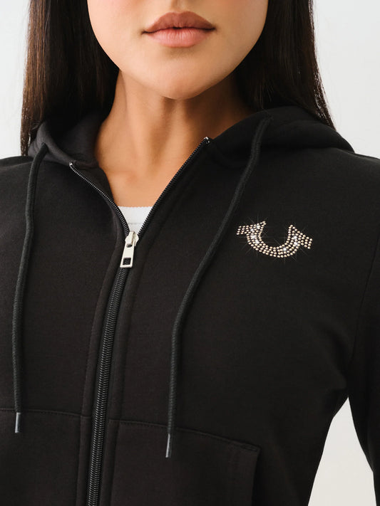 True Religion True Zip Hoodie Jet Black