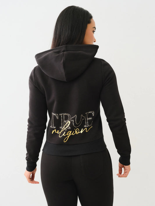 True Religion True Zip Hoodie Jet Black