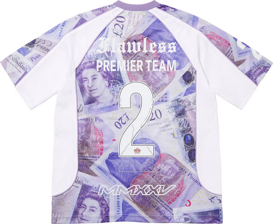 Supreme Pounds Soccer Jersey T-Shirt Purple/White
