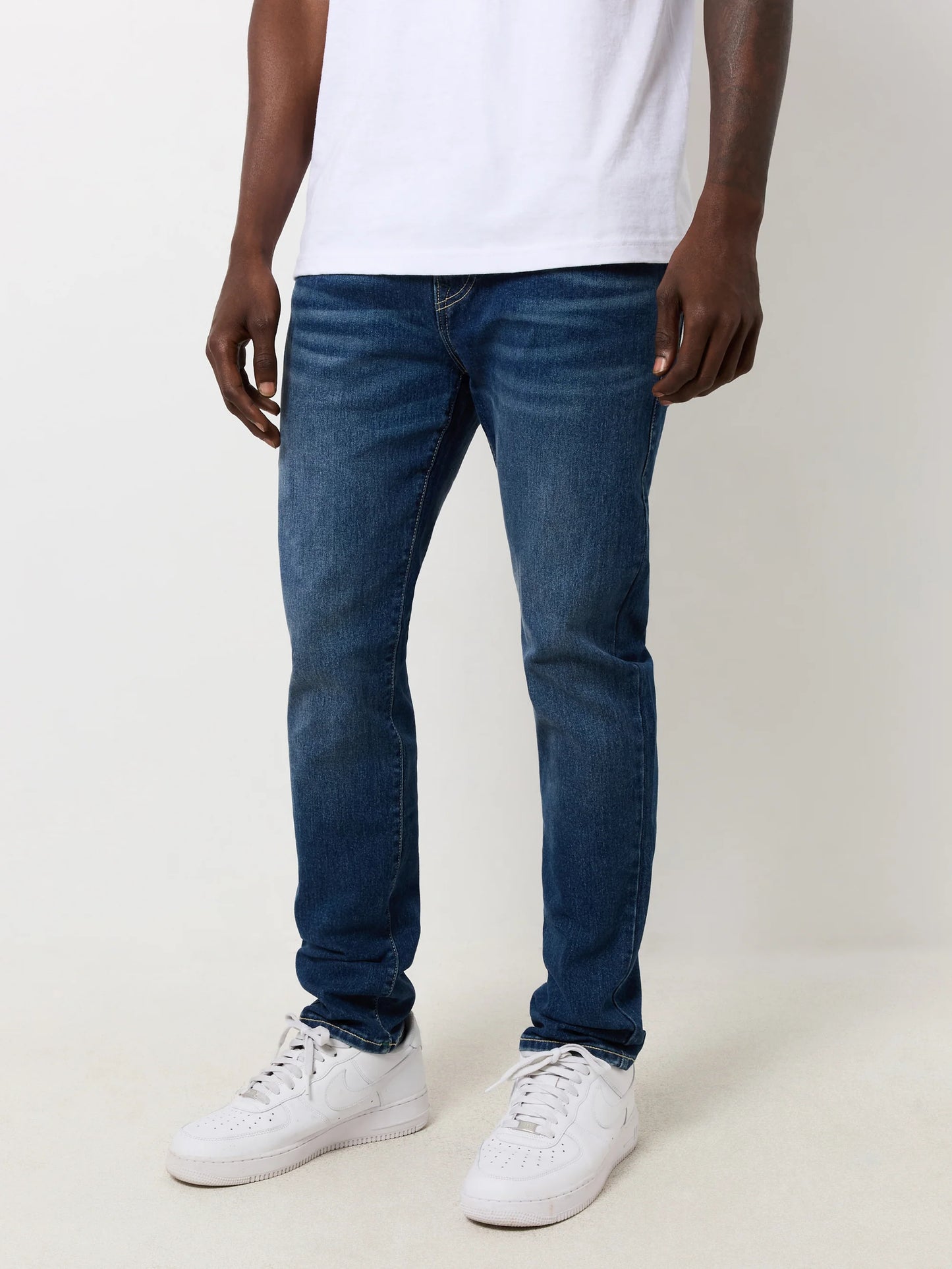 True Religion Rocco Sn Flap Skinny Medium Blizzard Wash Denim Jean