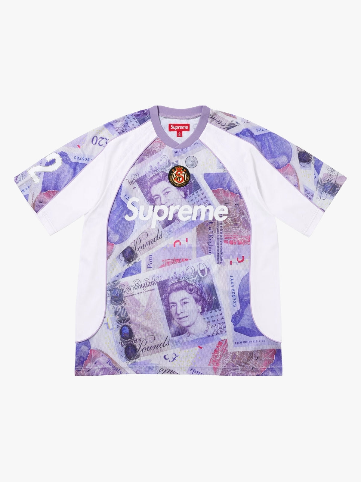 Supreme Pounds Soccer Jersey T-Shirt Purple/White