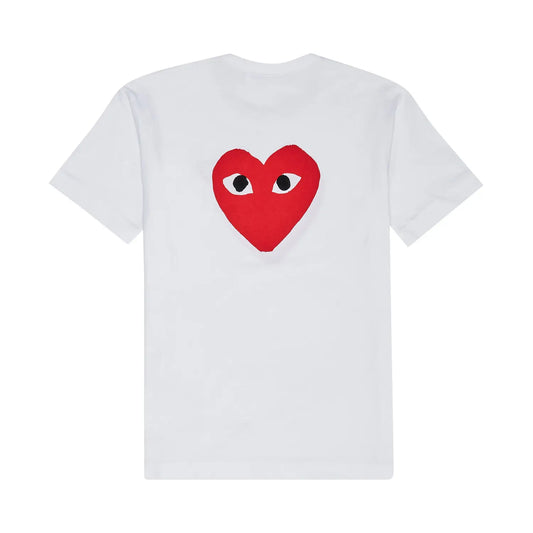 Comme Des Garcons PLAY Signature Heart Logo Patch T-Shirt White