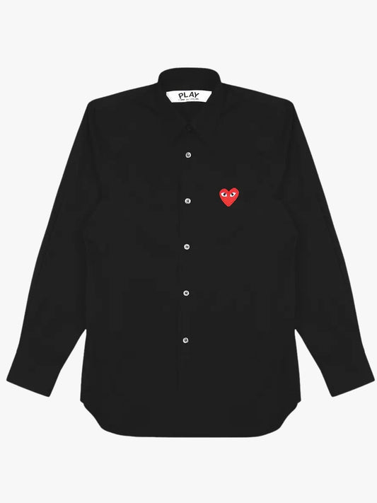 Comme Des Garcons Play Red Heart Shirt Black