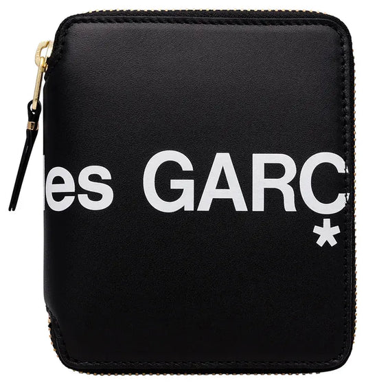 Comme Des Garcons Wallet Zip Around Logo Black