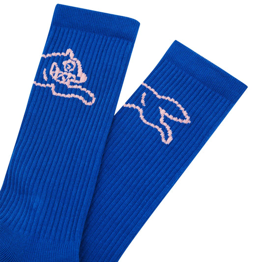 Ice Cream Running Dog Socks Blue