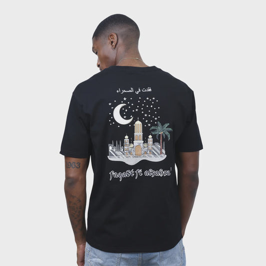 Capone City Moon Tee Black