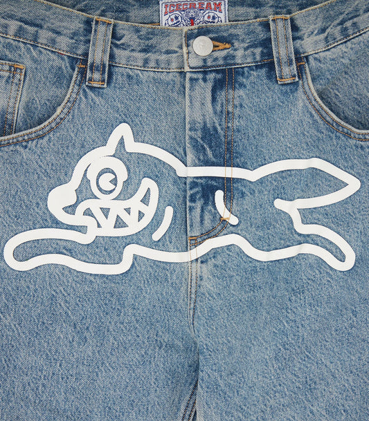 Ice Cream Running Dog Jeans Light Wash Blue