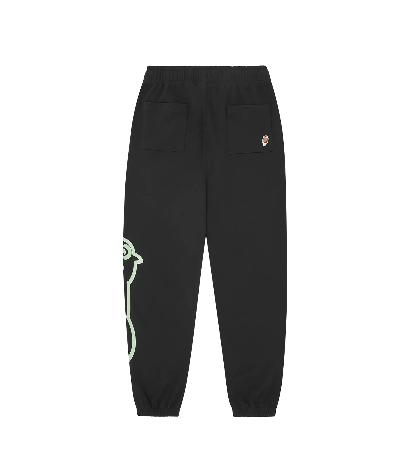 Ice Cream Jumbo Running Dog Sweatpants Black