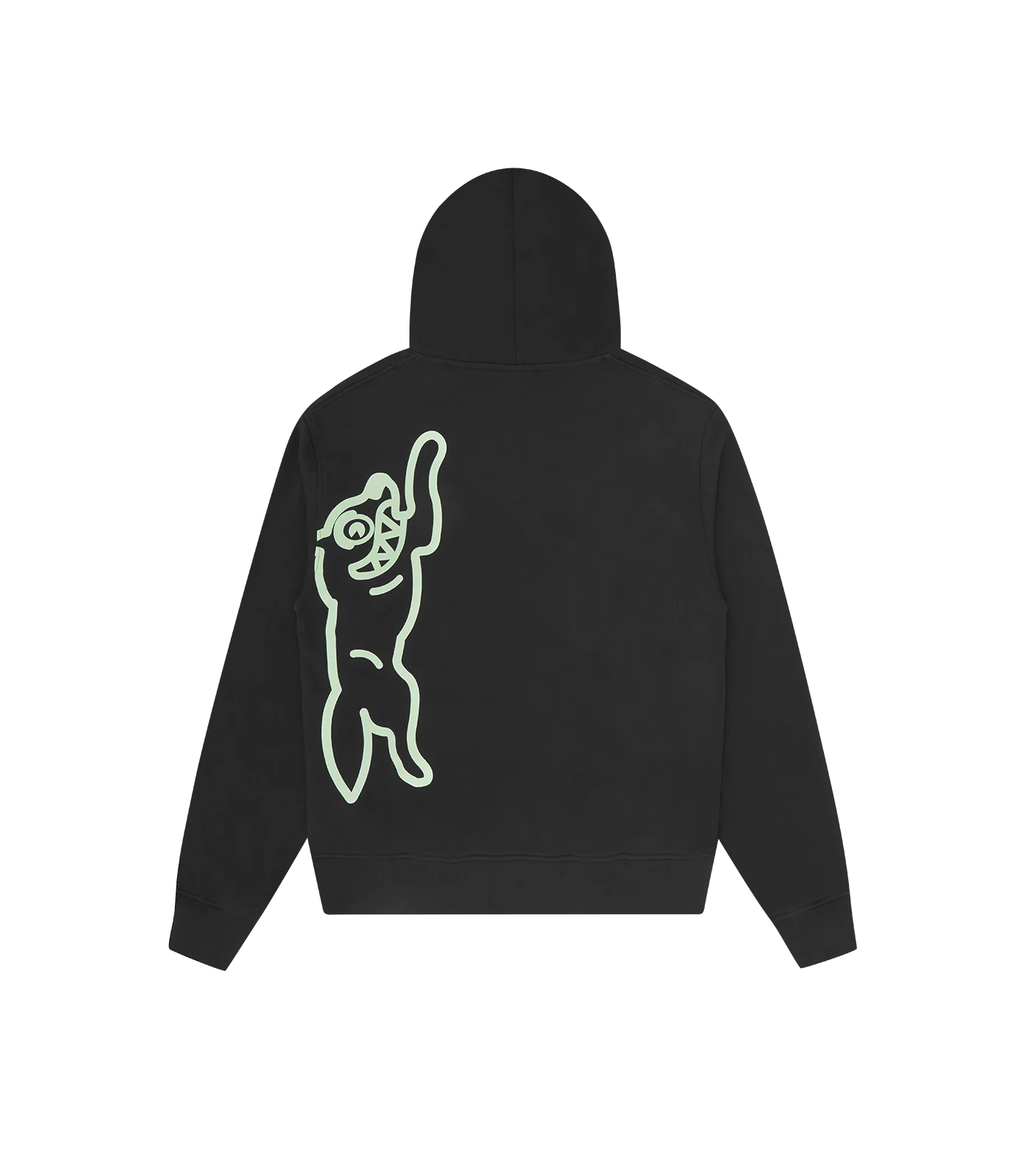 Ice Cream Vertical Jumbo Running Dog Popover Hoodie Black