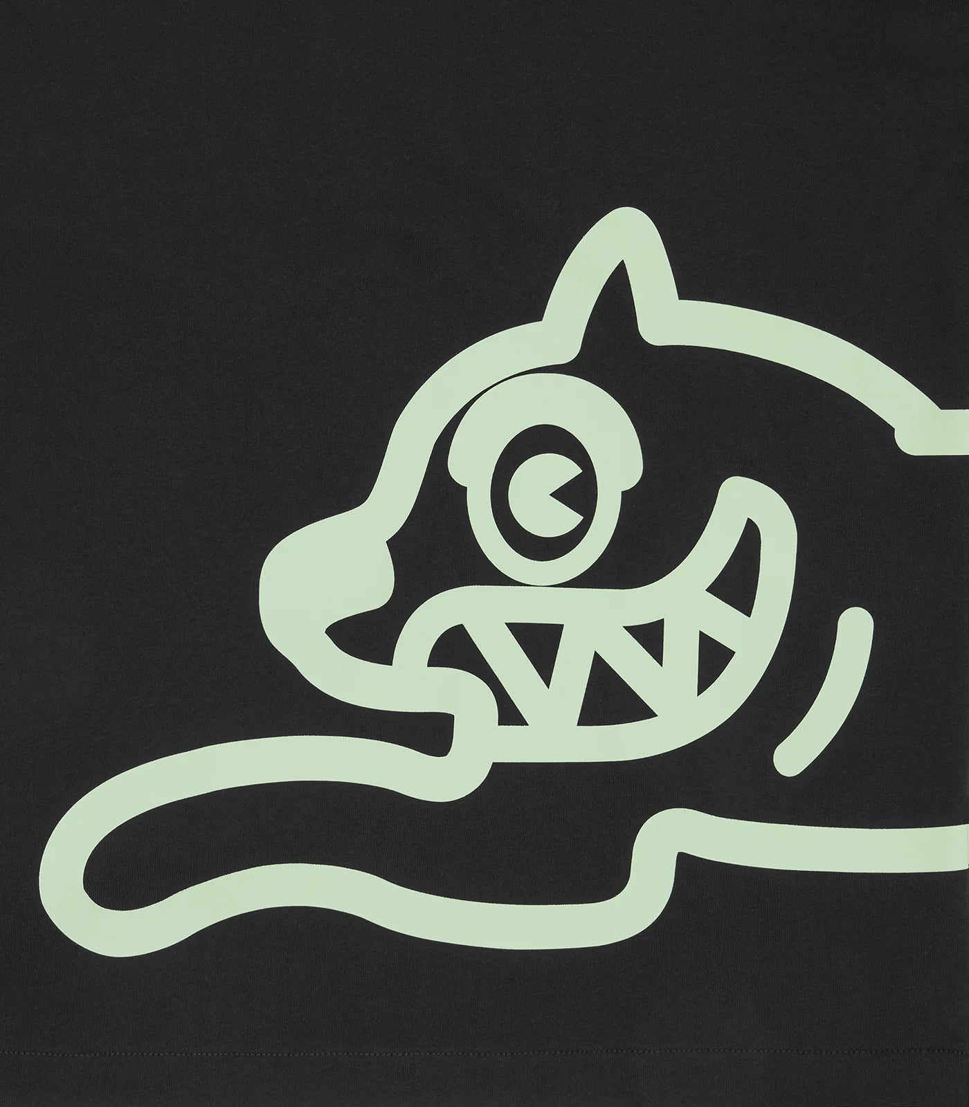 Ice Cream Jumbo Running Dog Logo T-Shirt Black