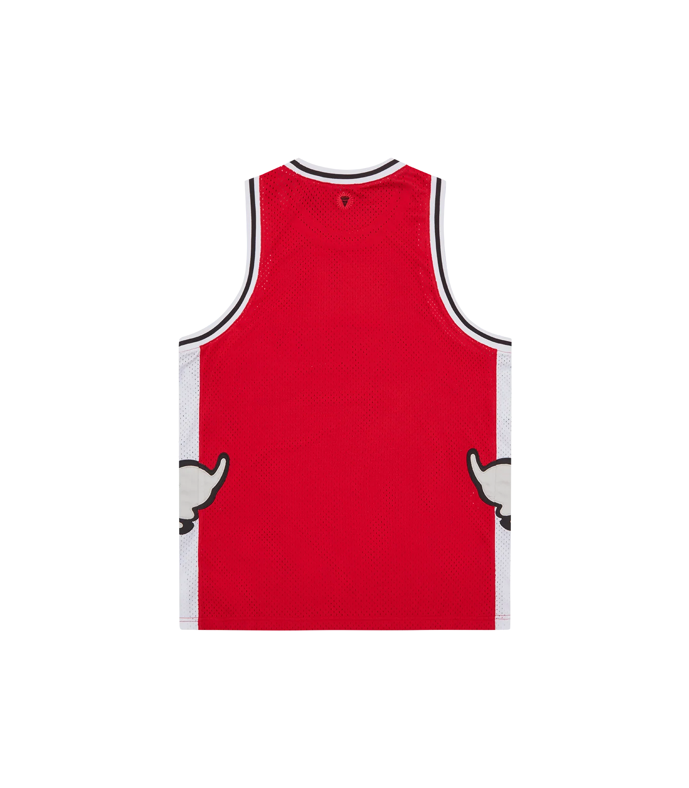Ice Cream Running Puppy Applique Basketball Vest Red