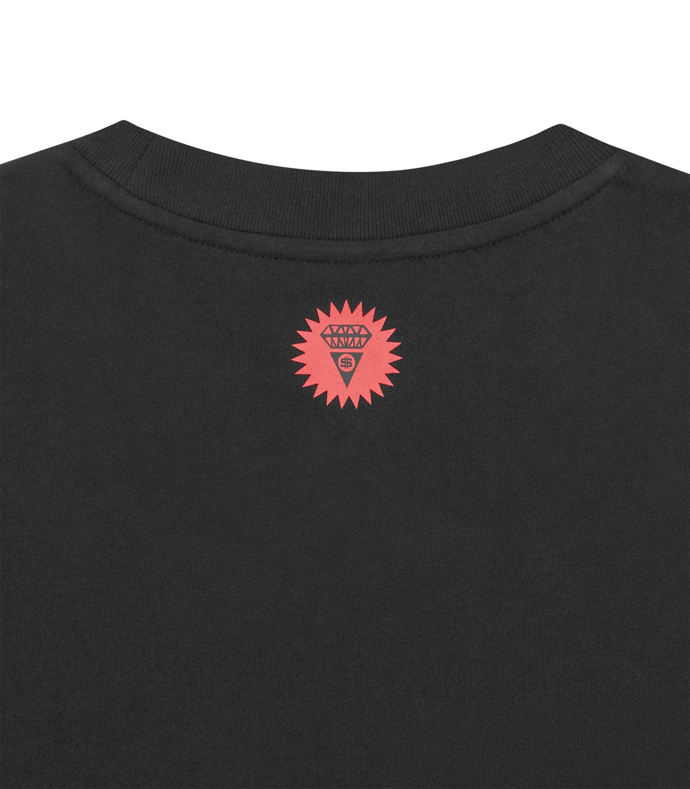Ice Cream Running Dog Polka Dot T-Shirt Black