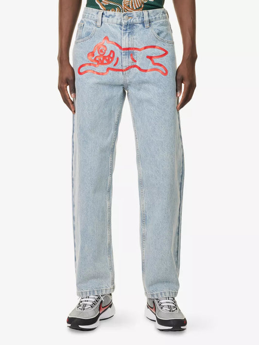 Ice Cream Running Dog Light Wash Jeans Light Blue