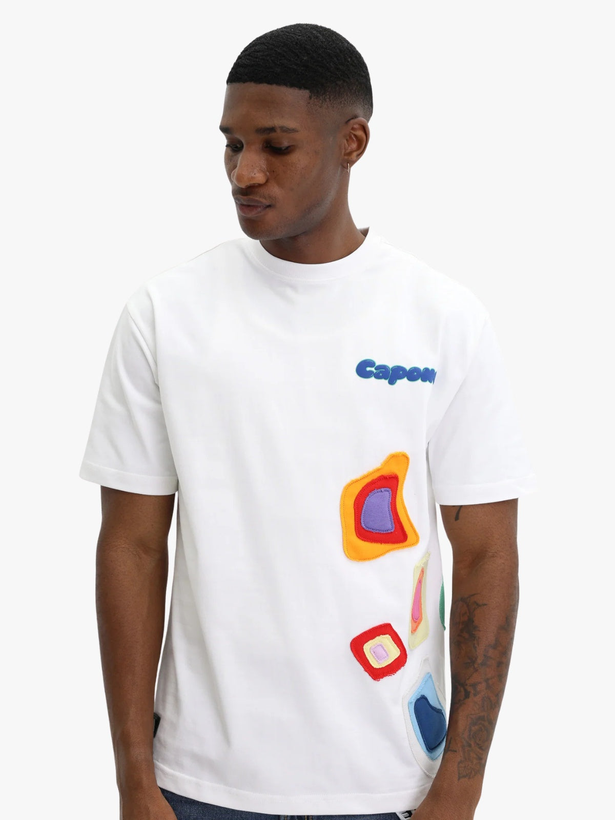 Capone Patches Logo T-Shirt White - Multi