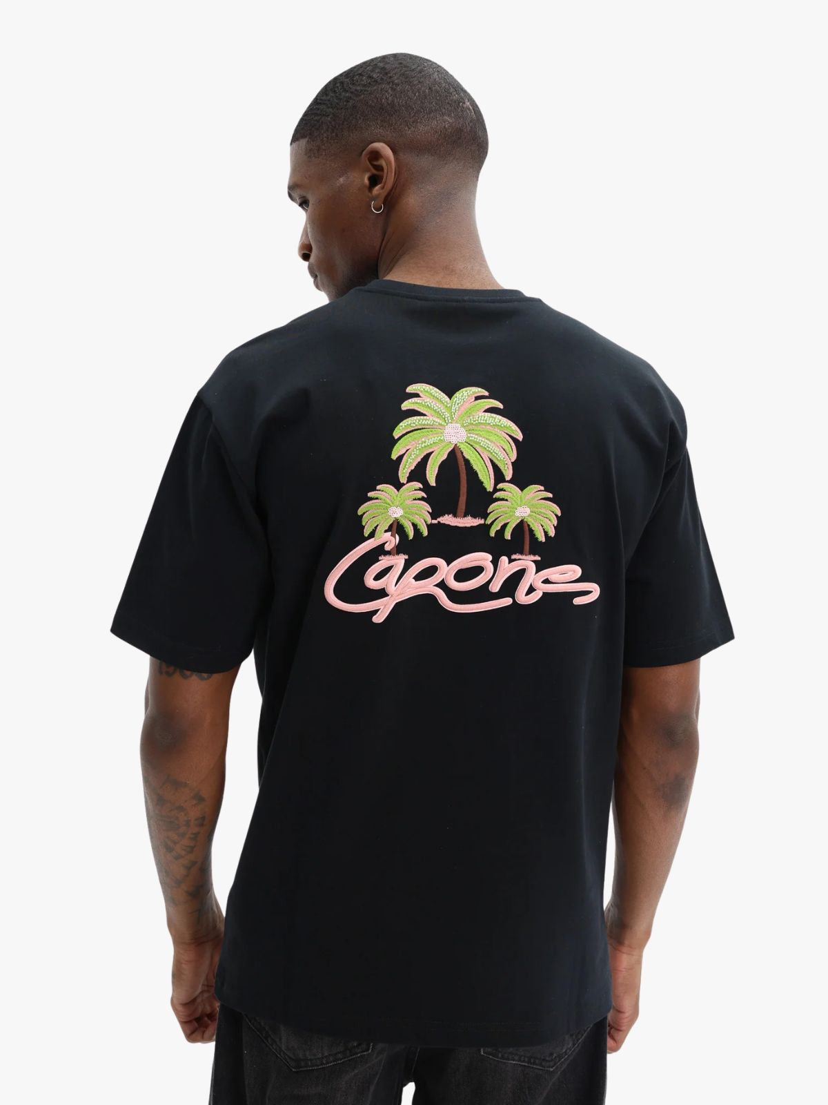 Capone Logo T-Shirt Black - Pink