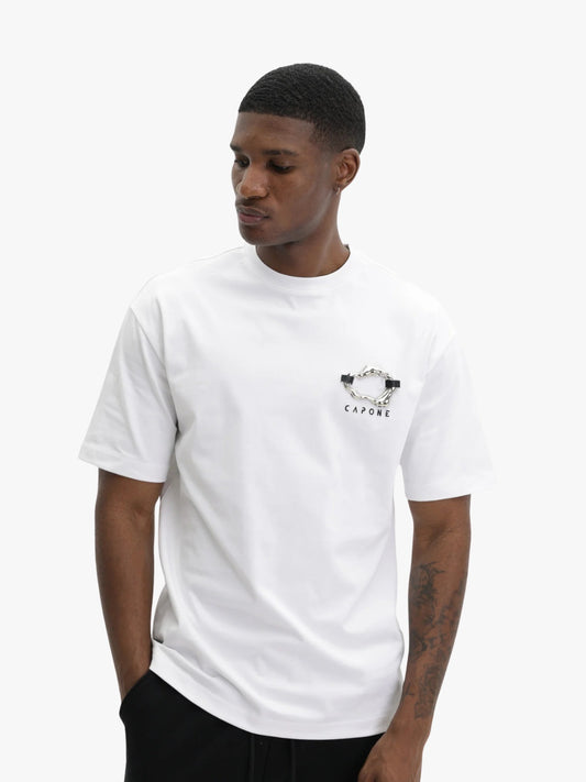 Capone T-Shirt Metallic Logo White