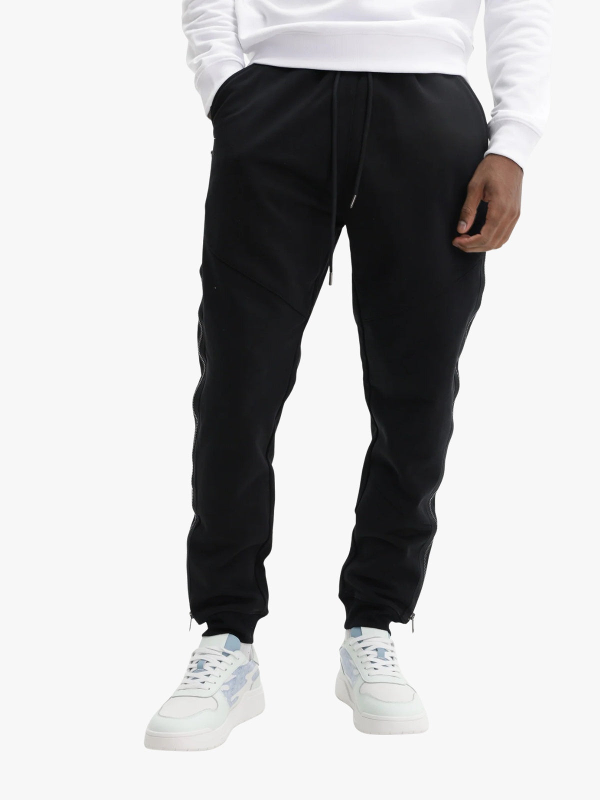 Capone Sweatpants Side Zip Black