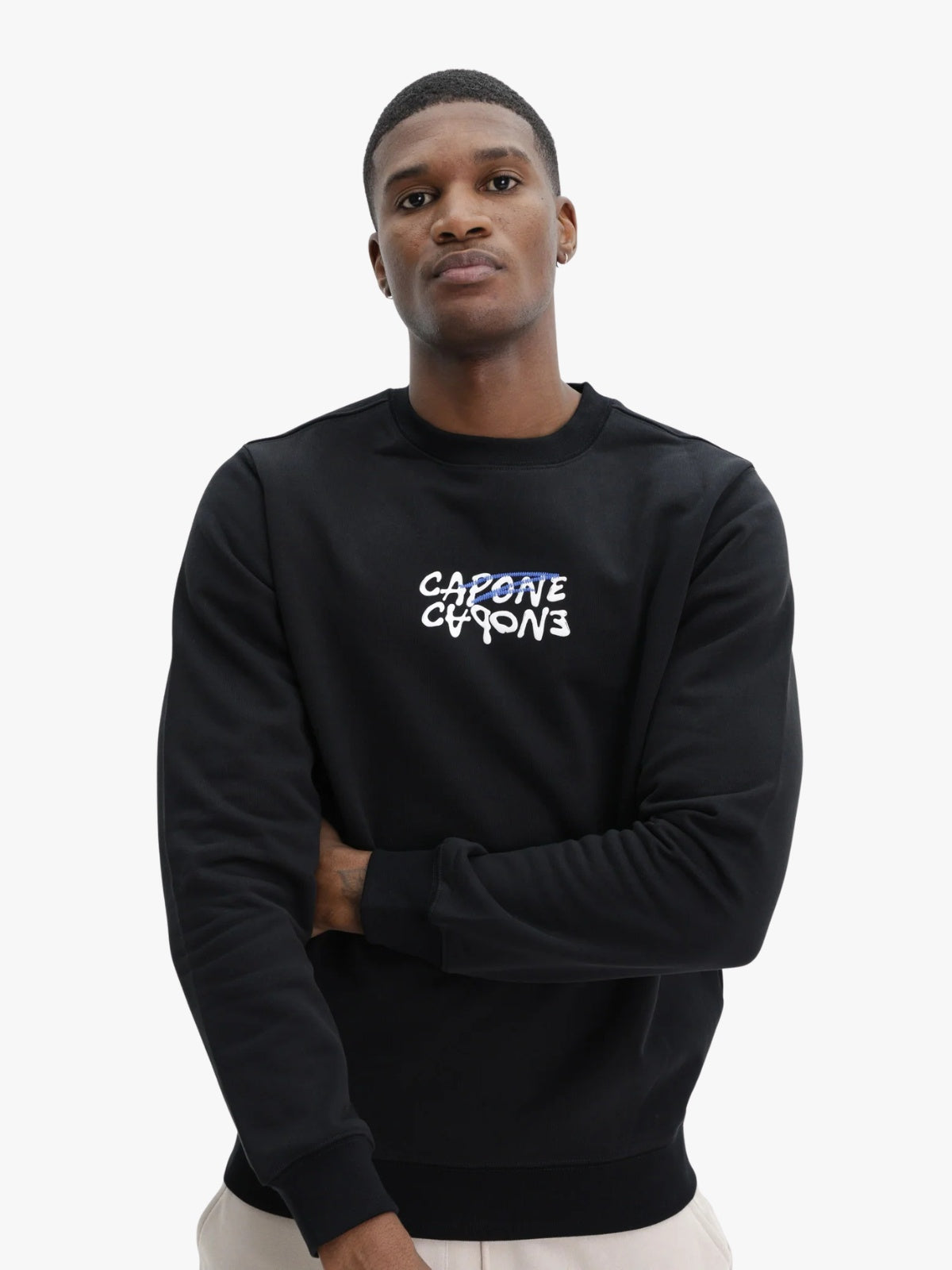 Capone Sweater Double Logo Black