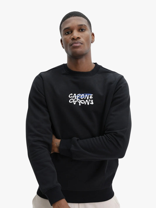 Capone Sweater Double Logo Black