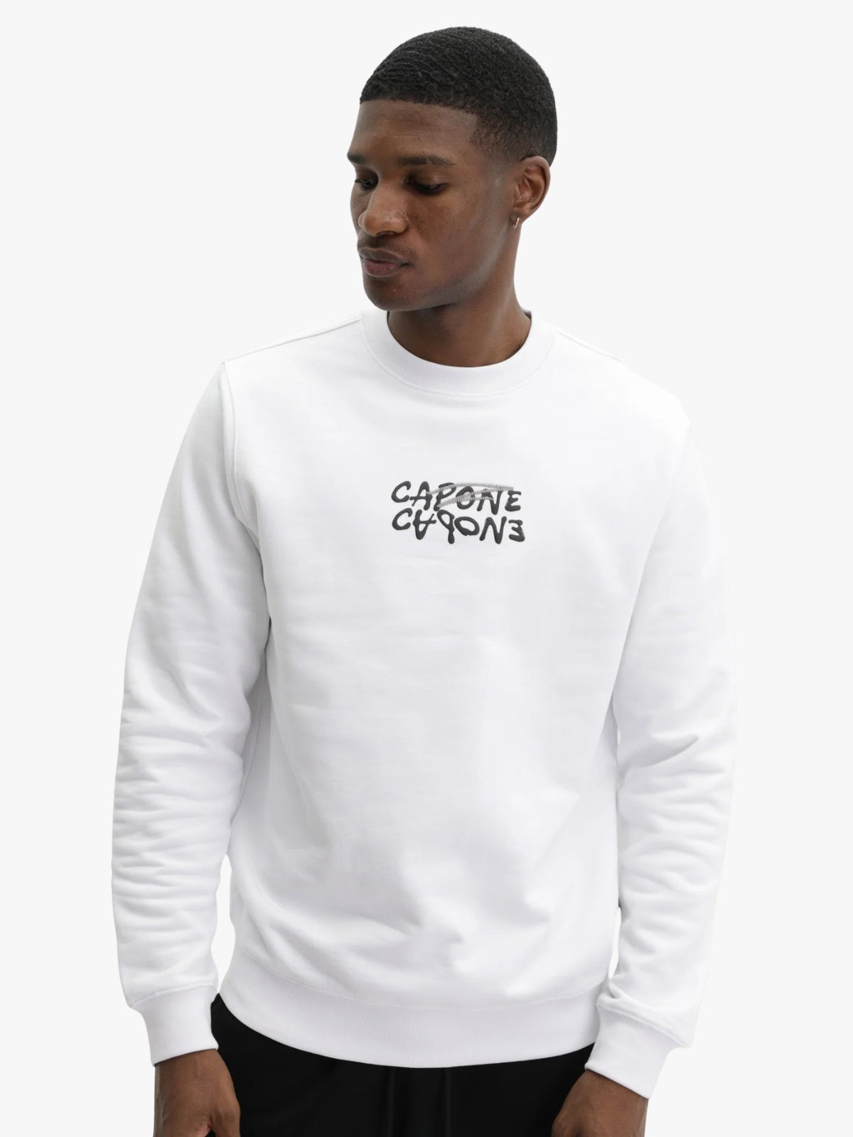 Capone Sweater Double Logo White