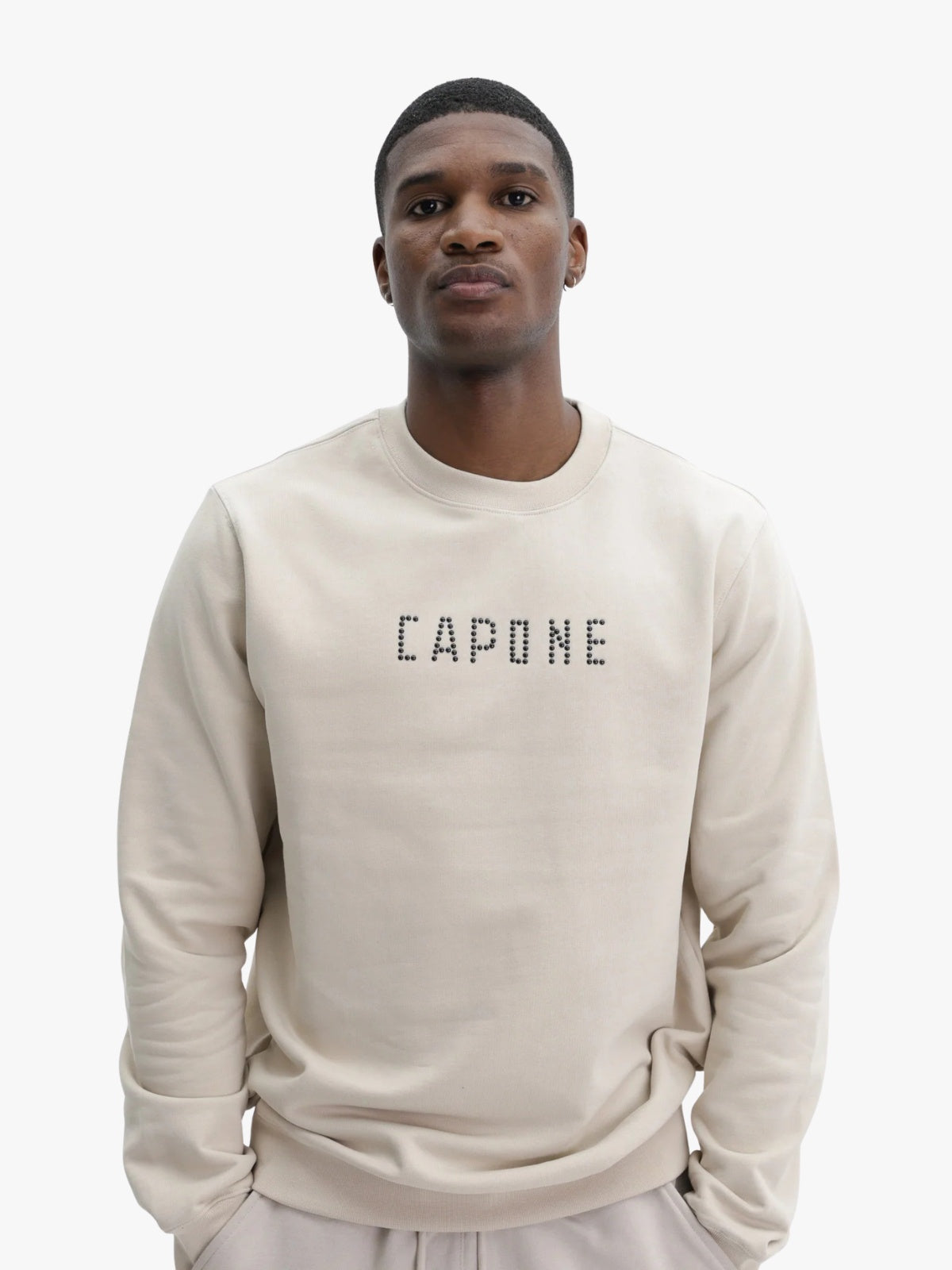 Capone Sweater Logo Beige