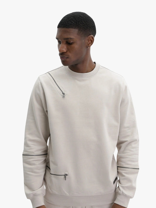 Capone Sweater Zip Beige