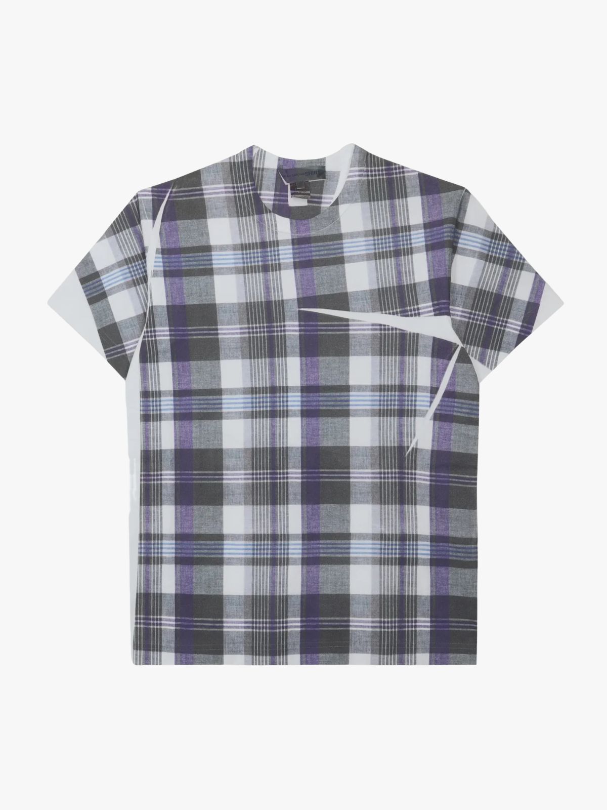 Comme Des Garcons Shirt Checkered T-Shirt Grey