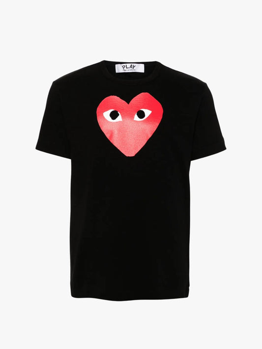 Comme Des Garcons Play Red Heart T-Shirt Black