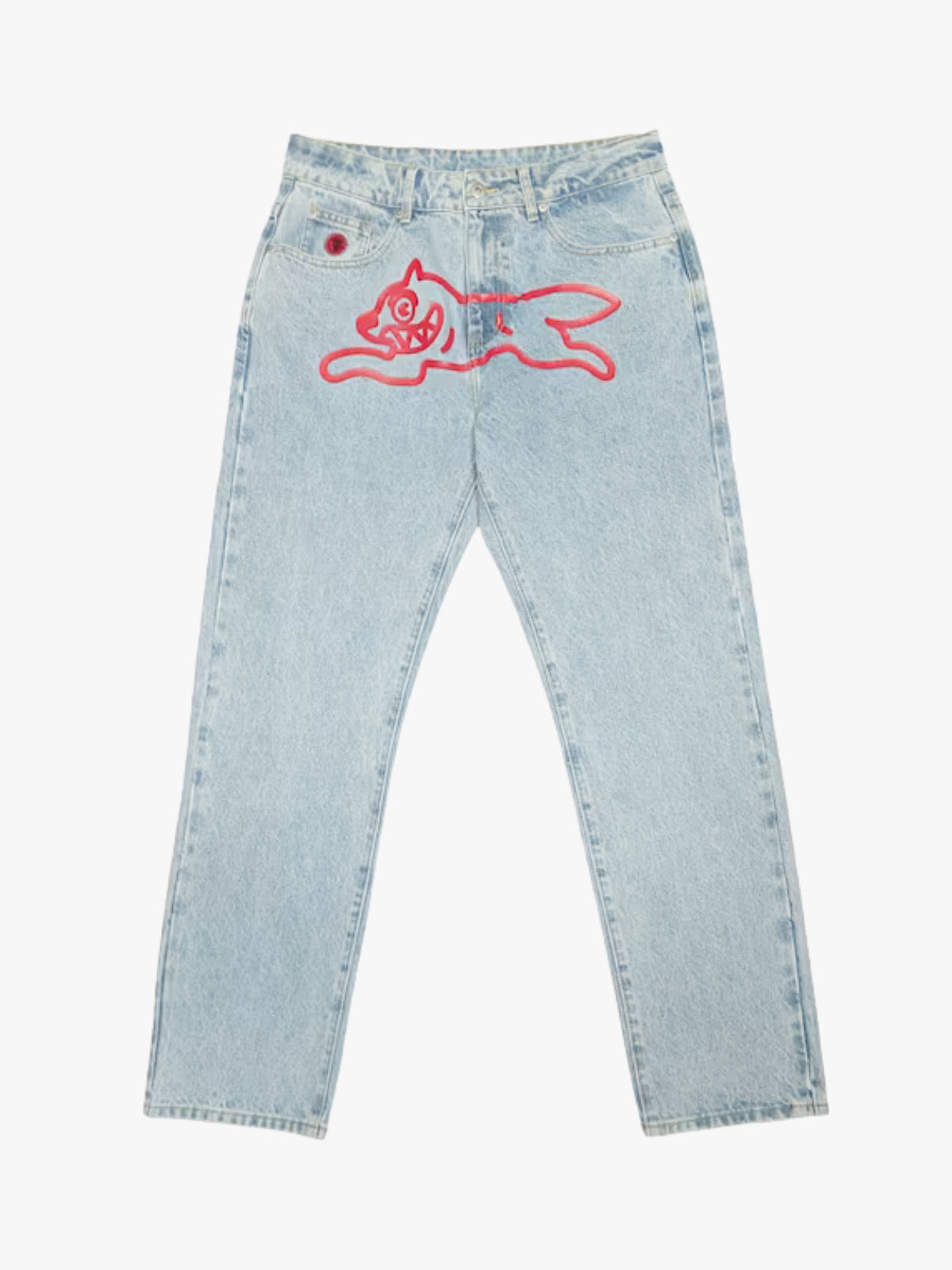 Ice Cream Running Dog Light Wash Jeans Light Blue