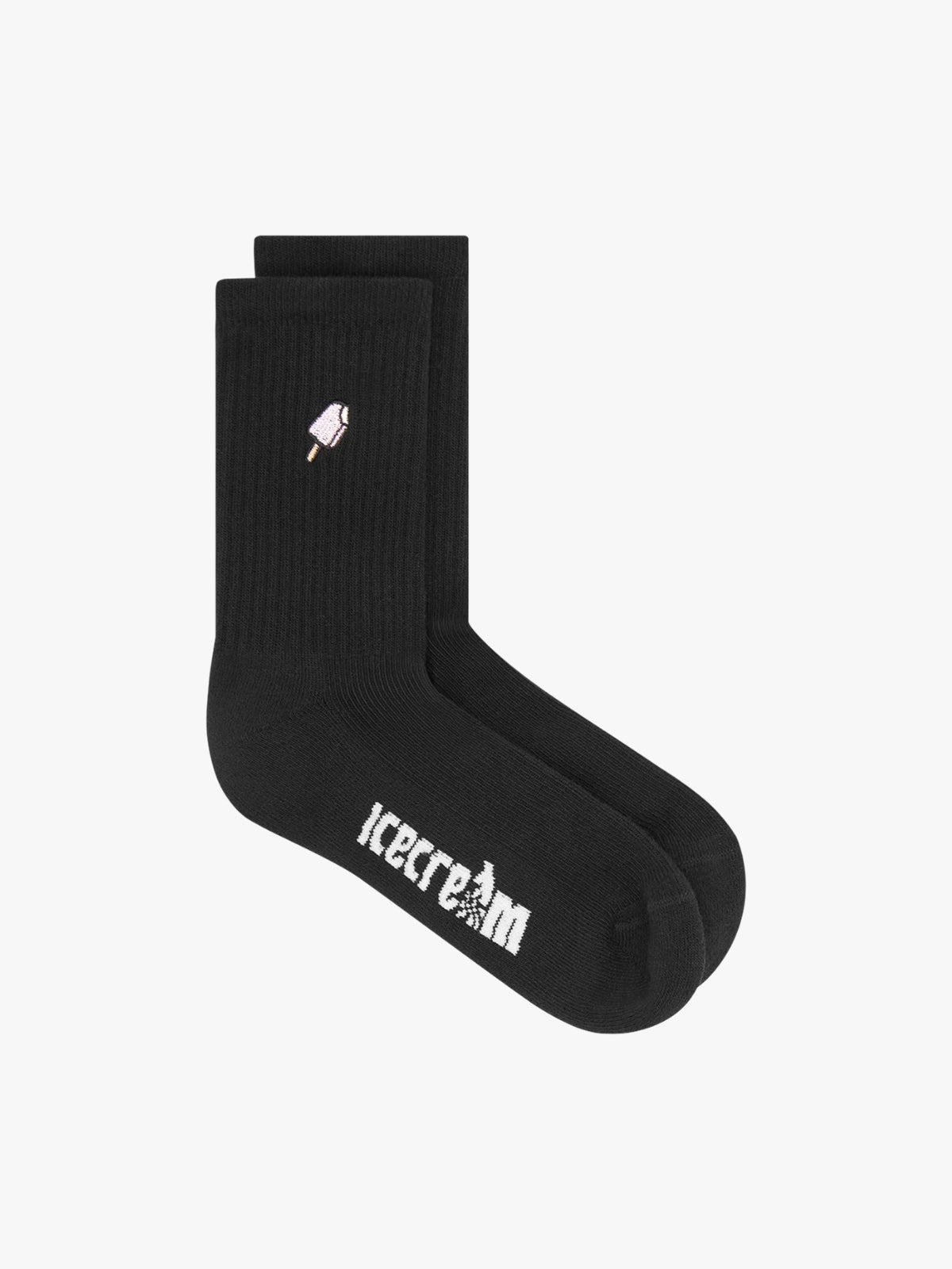 Ice Cream Logo Socks Black