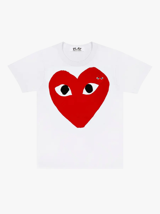Comme Des Garcons Play Big Red Heart T-Shirt White