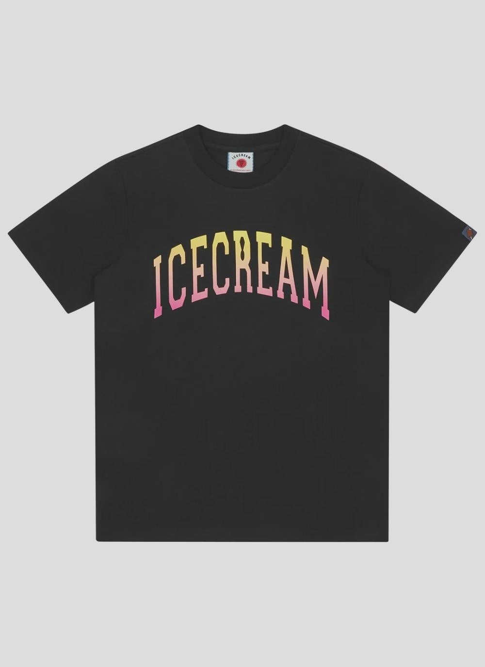 Ice-Cream T-Shirt College Logo Tee Black
