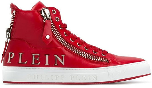 Phillip Plein Red Hightop Sneaker